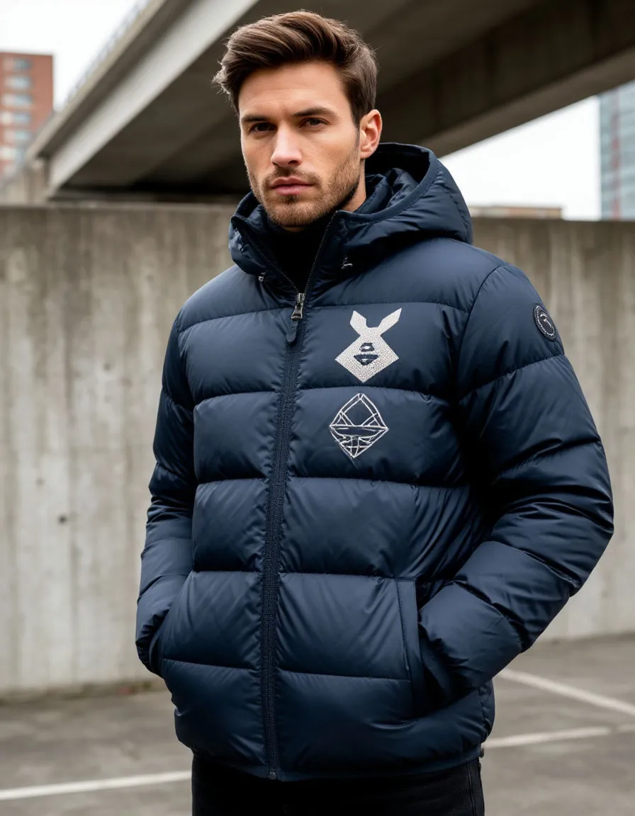 Пуховики с логотипами